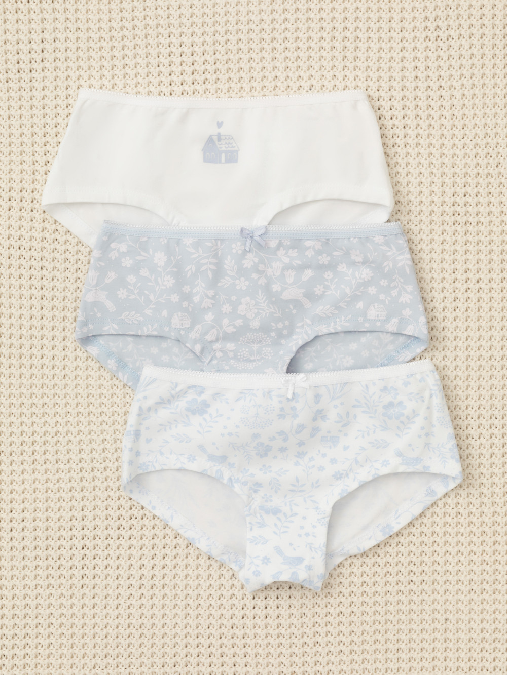 Трусы для девочки, артикул: К 1964-3уп, цвет: голубой