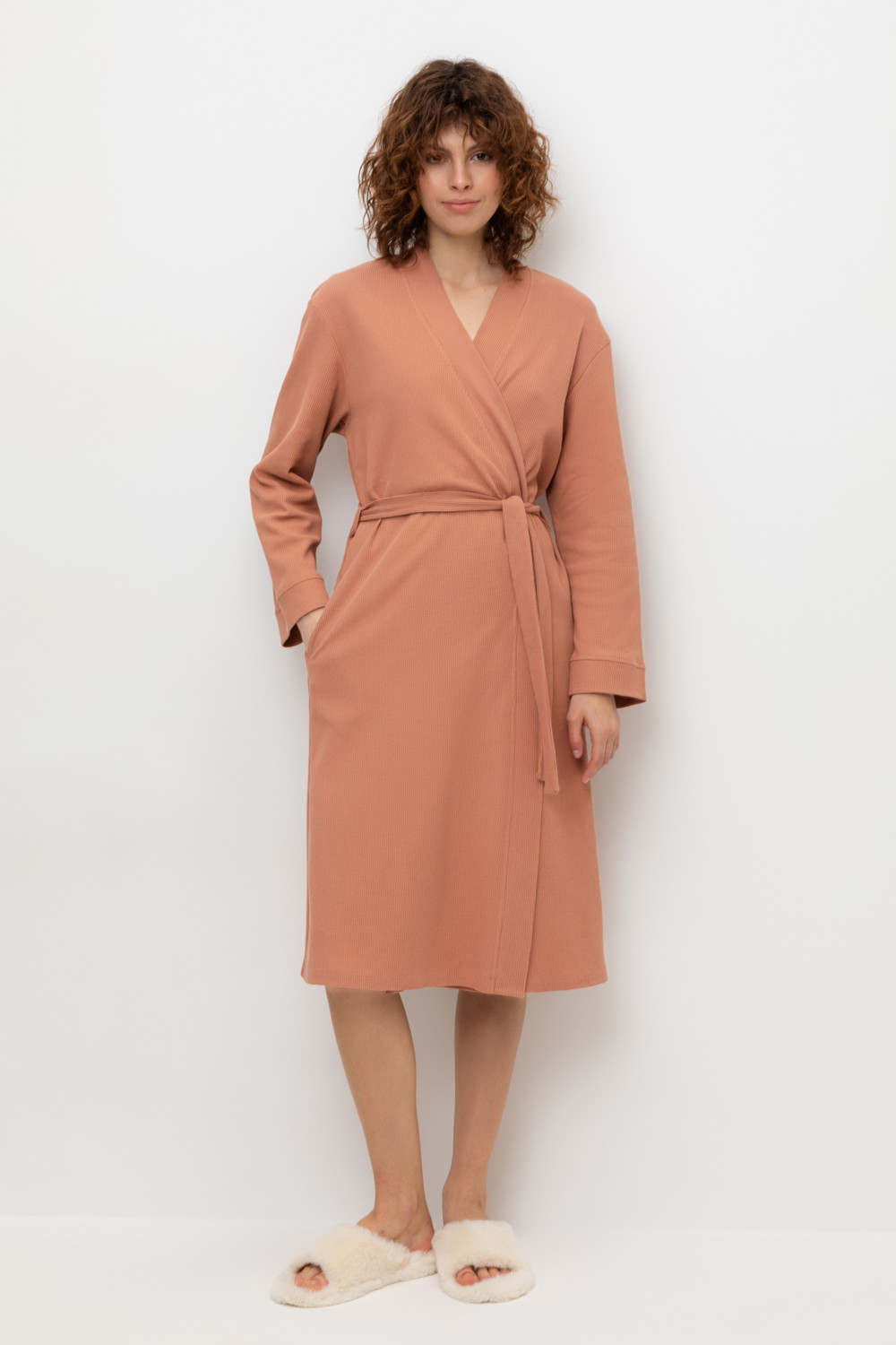 Халаты женские для мам, артикул: Е 50014/24, цвет: кофейный