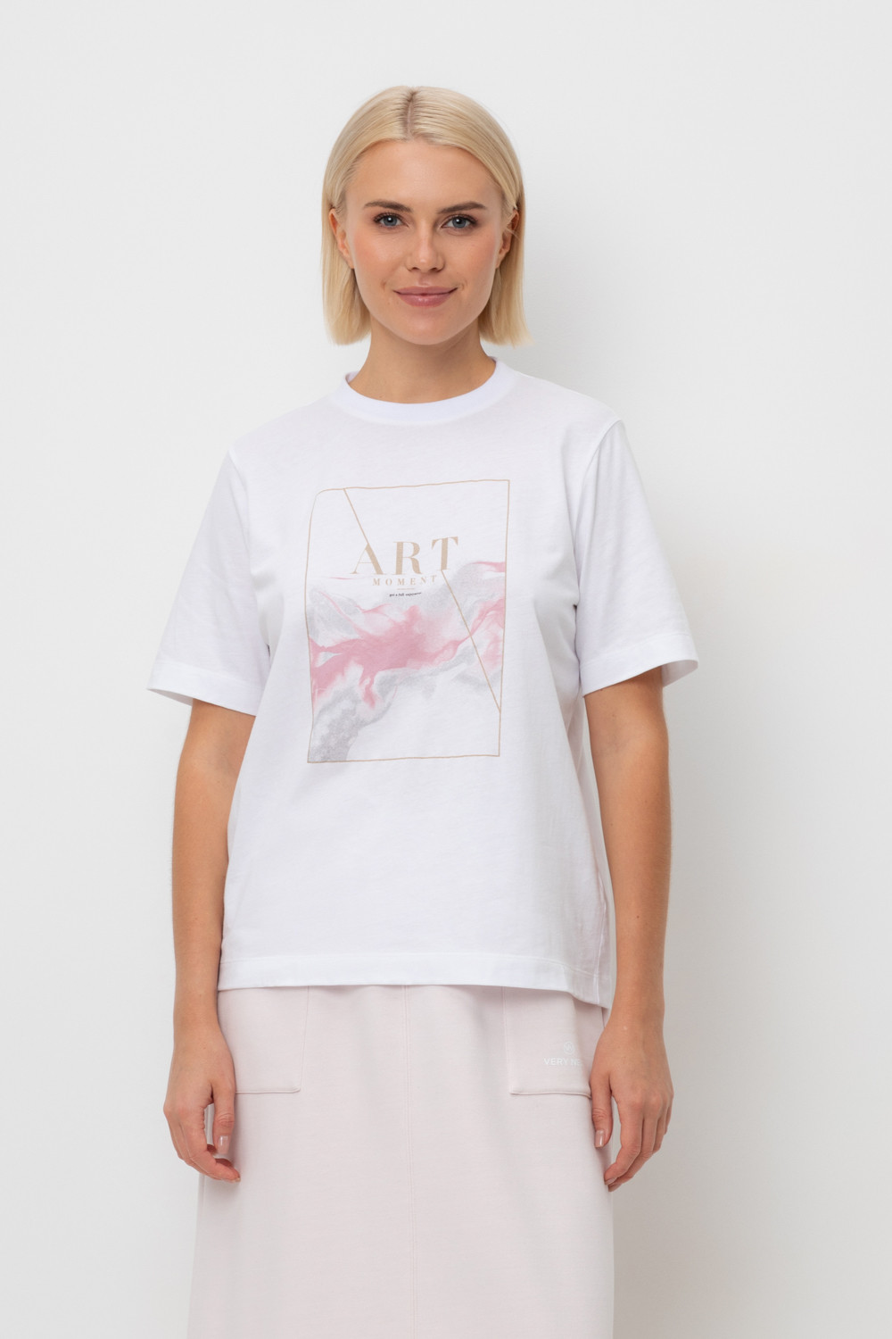 Футболки женские для мам, артикул: ЕВТ 3311, цвет: белый