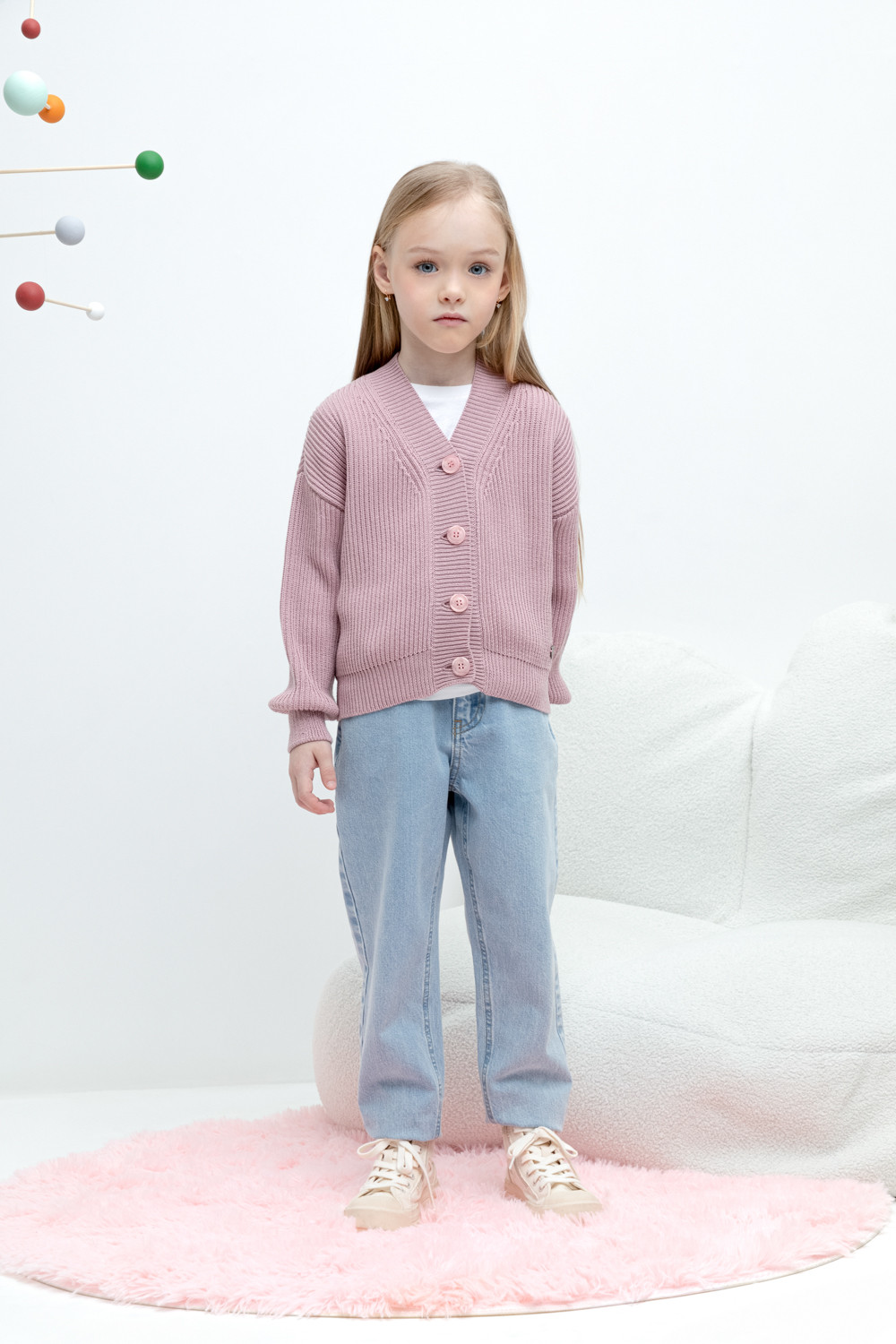 Брюки для девочки, артикул: ТК 46137 ВСТ, цвет: голубой