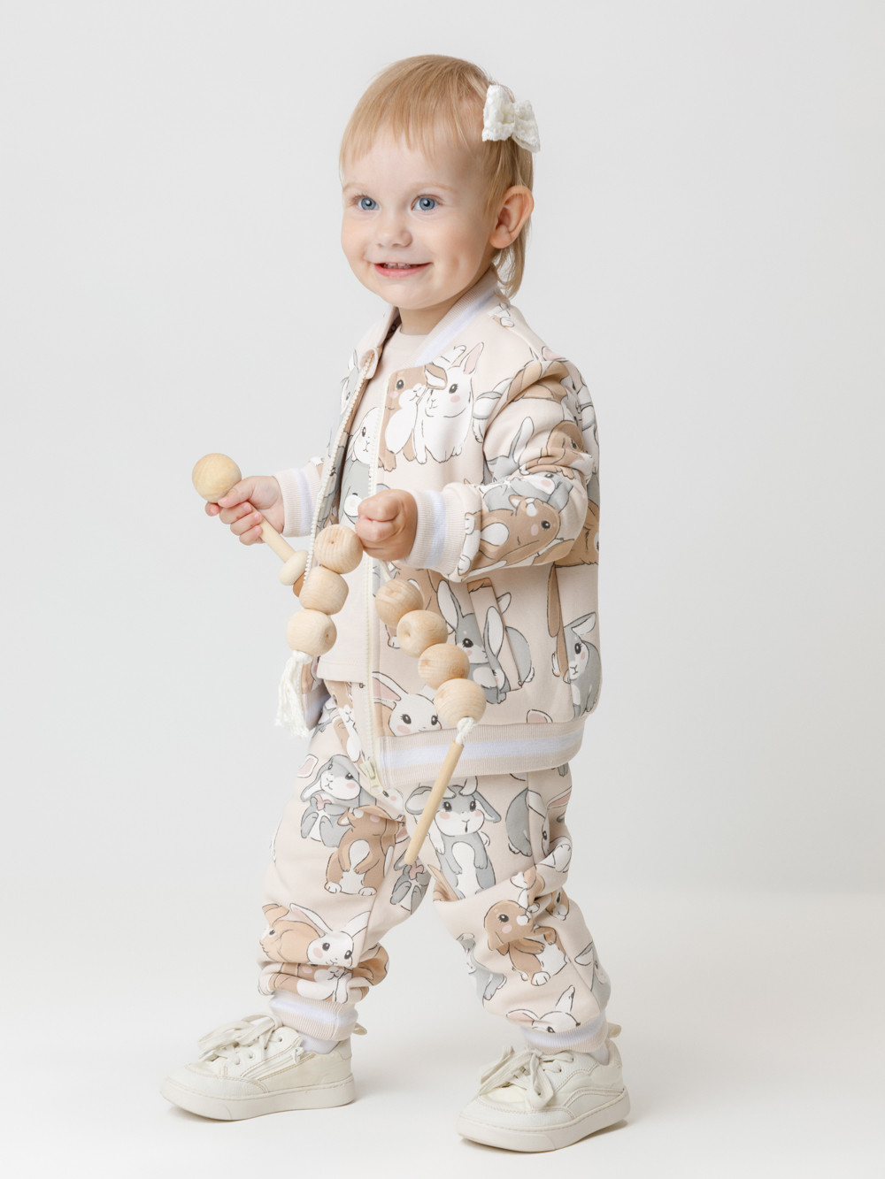 Брюки для девочки, артикул: КР 400883, цвет: бежевый