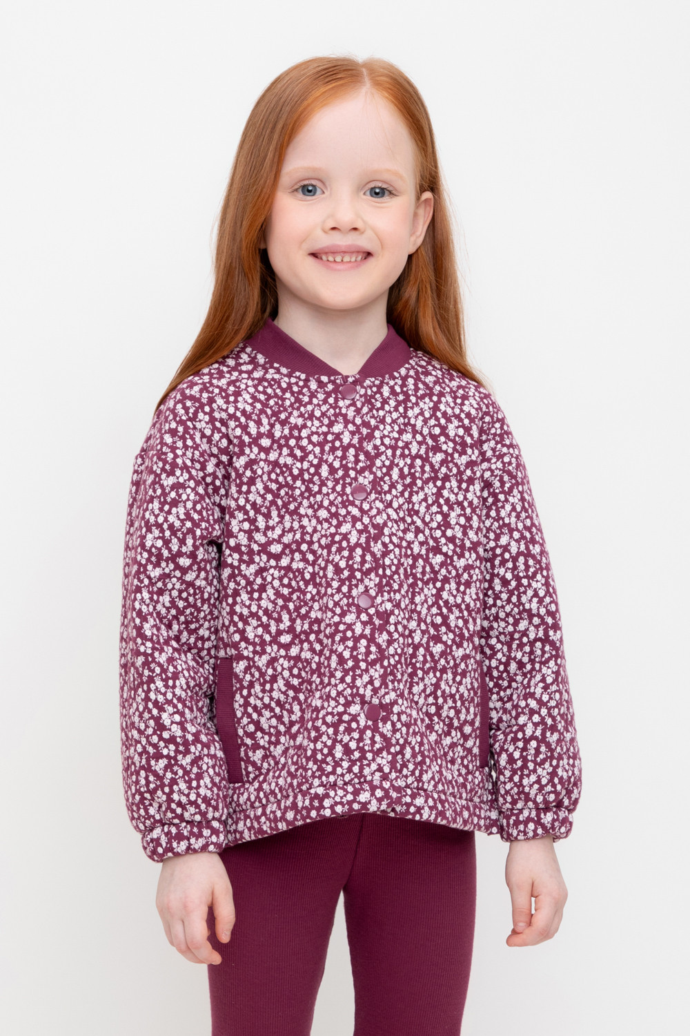 Жакет для девочки, артикул: КР 302574, цвет: бордовый