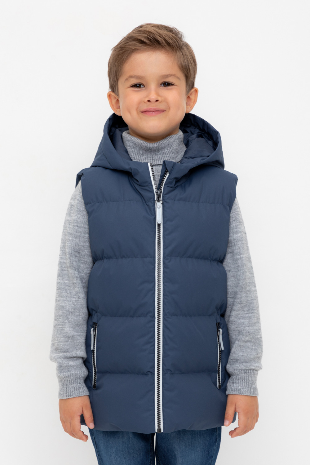 Жилеты для мальчика, артикул: ВК 35018/5 ГР (128-152), цвет: синий