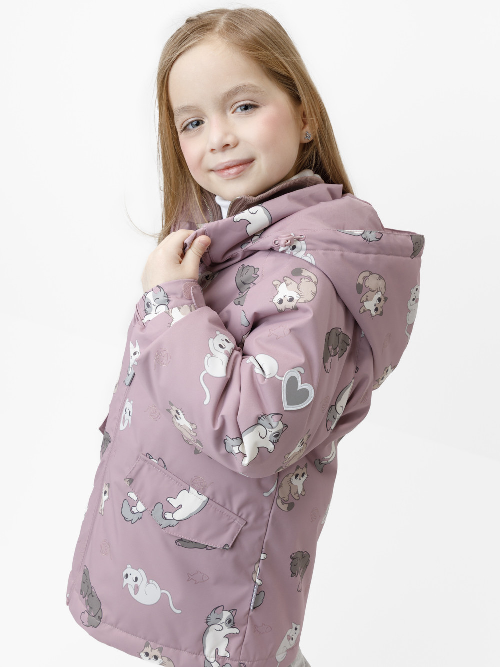 Куртка для девочки, артикул: ВК 32167/н/9 Ал, цвет: розовый