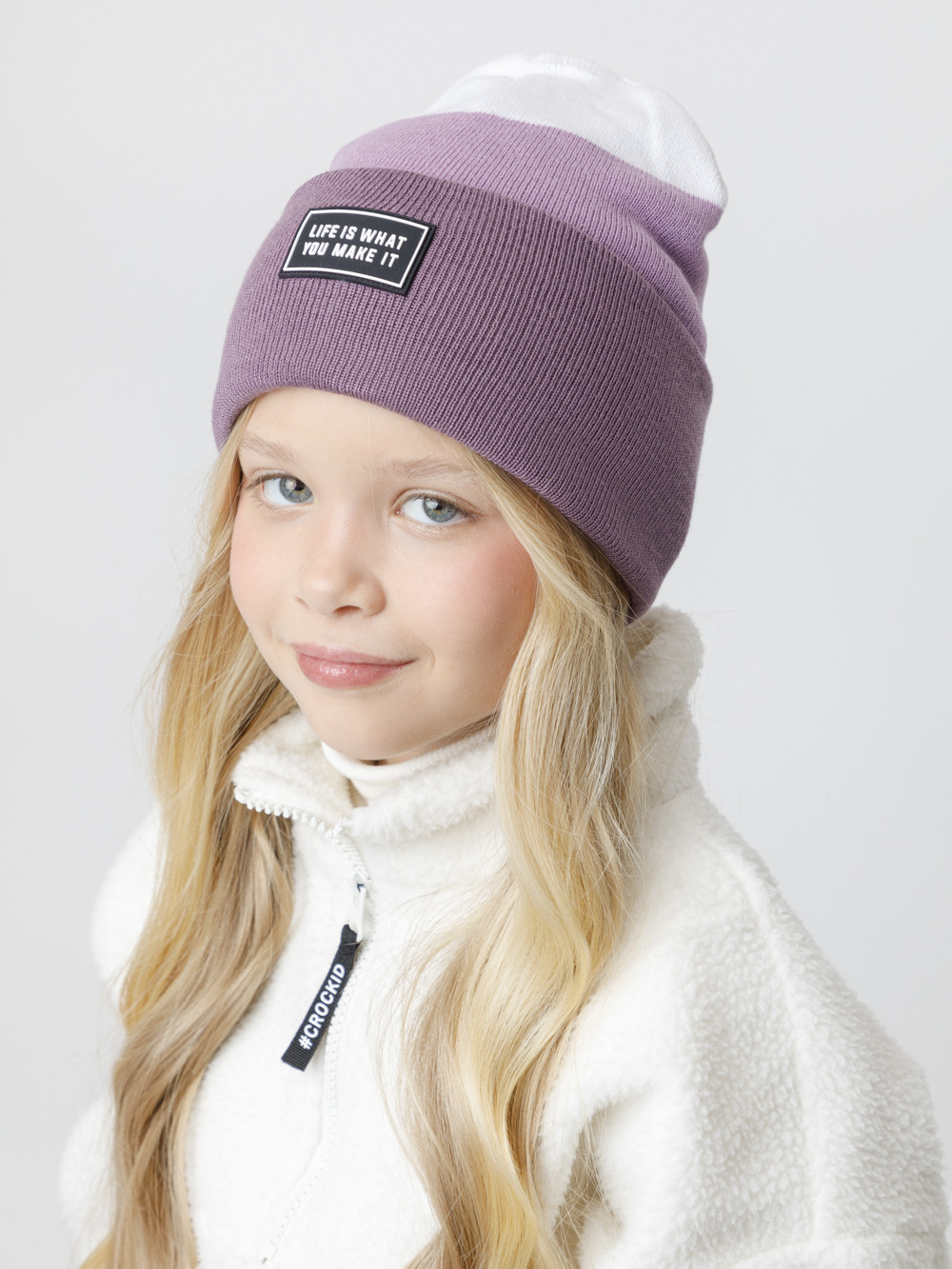 Шапка для девочки, артикул: КВ 20426, цвет: светло-розовый