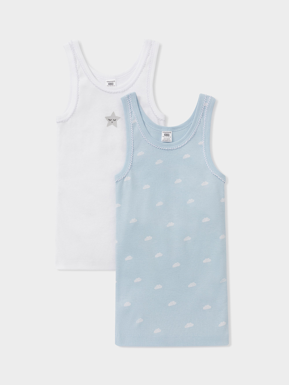 Майки для девочки, артикул: МП 1181-2уп, цвет: голубой