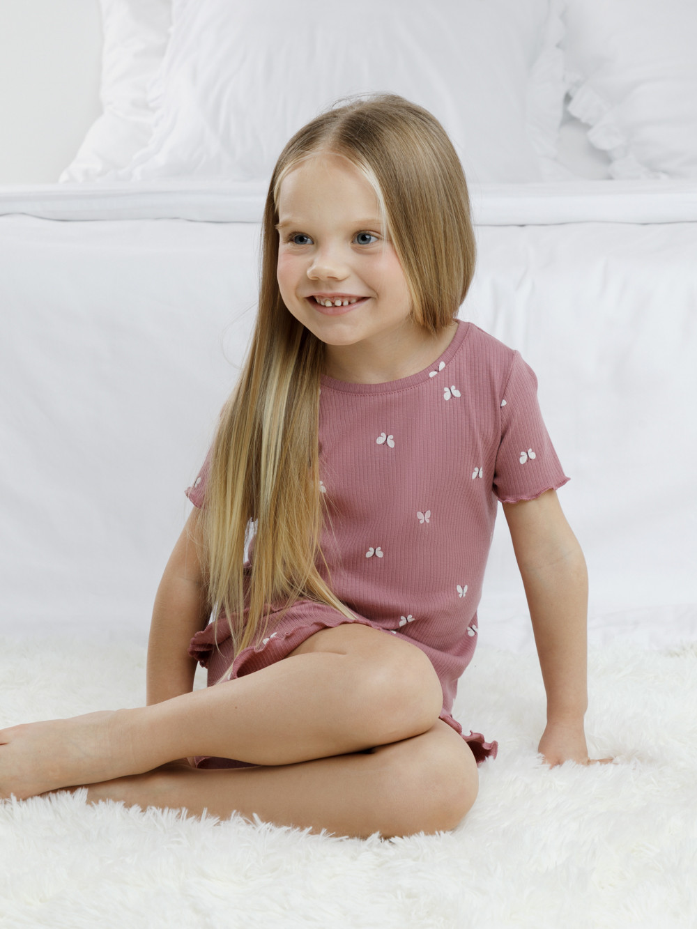 Пижама для девочки, артикул: К 1652, цвет: розовый