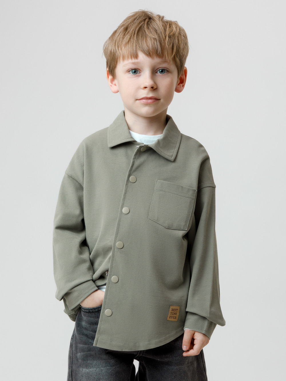 Рубашки для мальчика, артикул: КР 302794, цвет: хаки