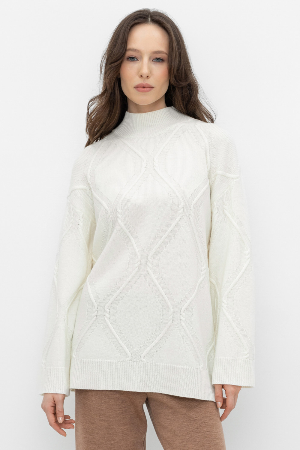 Джемперы женские для мам, артикул: ЕВ 30178/ш, цвет: бежевый