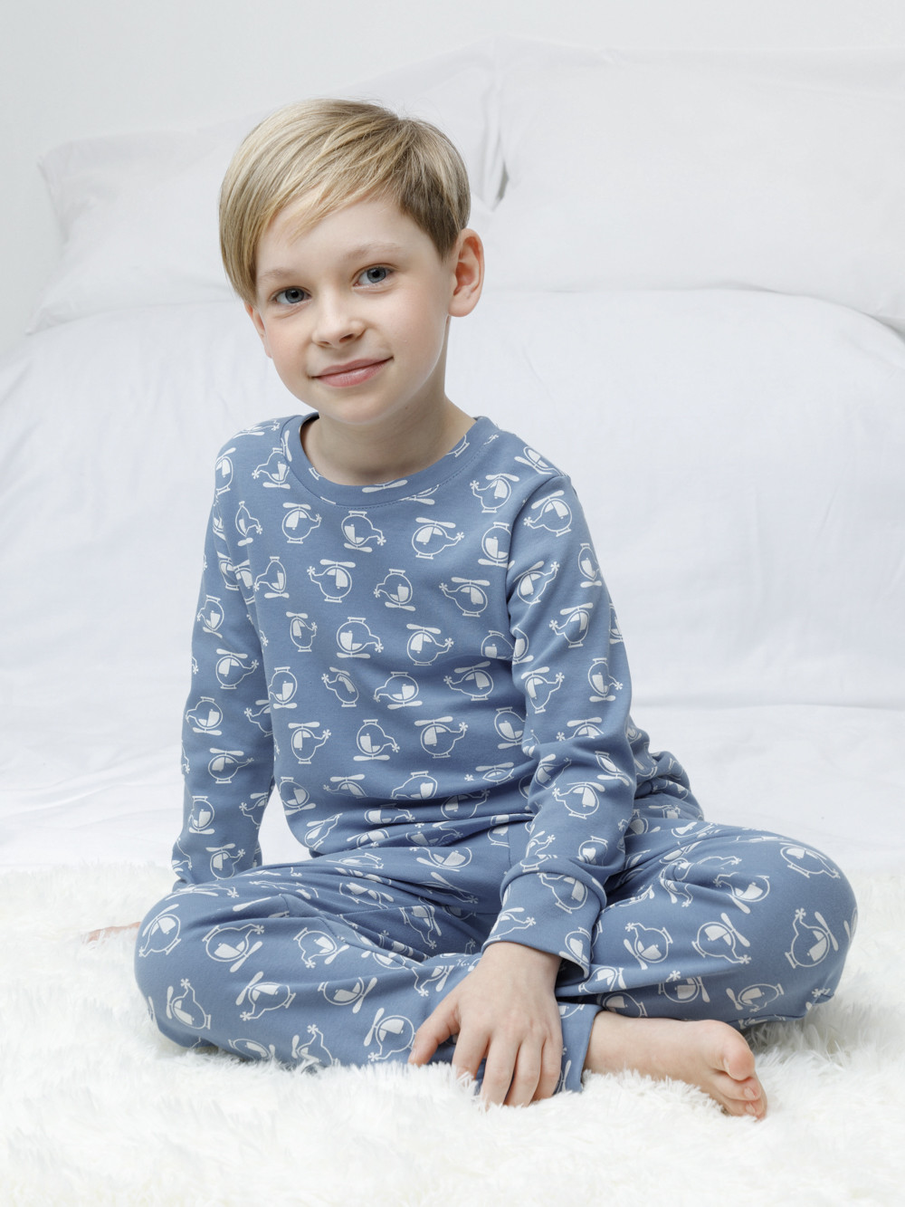 Пижама для мальчика, артикул: К 1552, цвет: синий