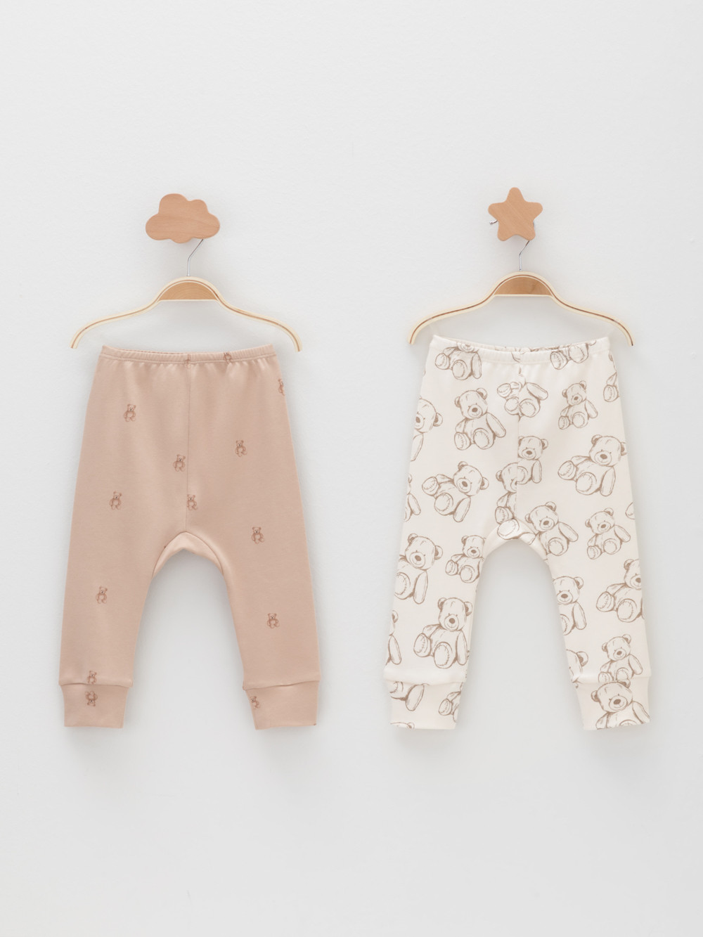 Брюки для новорожденных, артикул: К 4718-2уп, цвет: бежевый