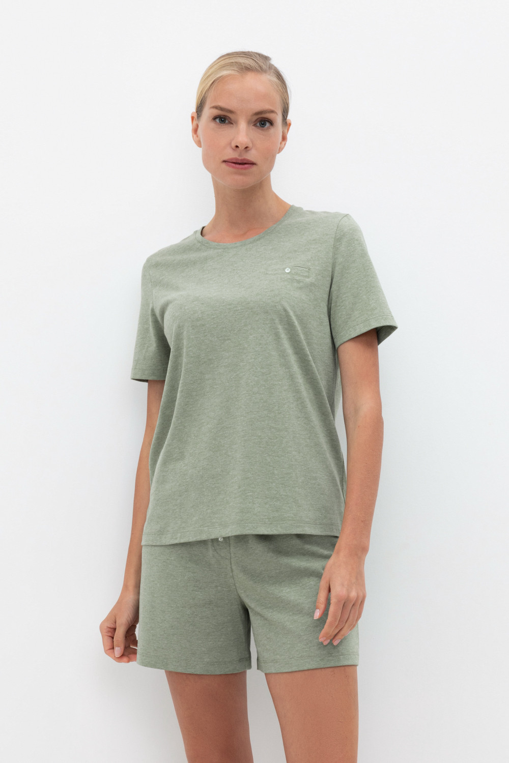 Футболки для дома для мам, артикул: Е 30078, цвет: зеленый