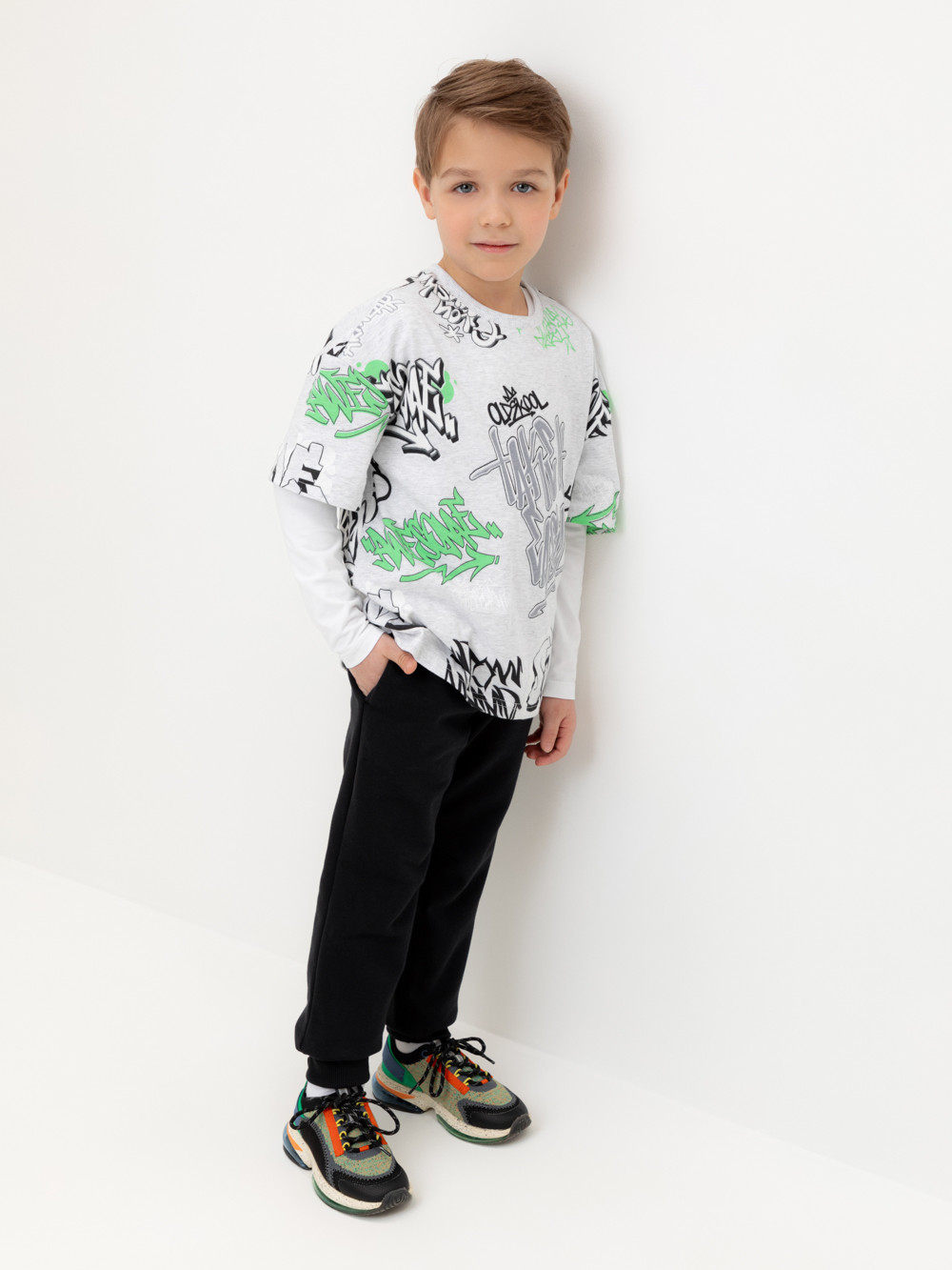 Брюки для мальчика, артикул: КР 400583, цвет: черный