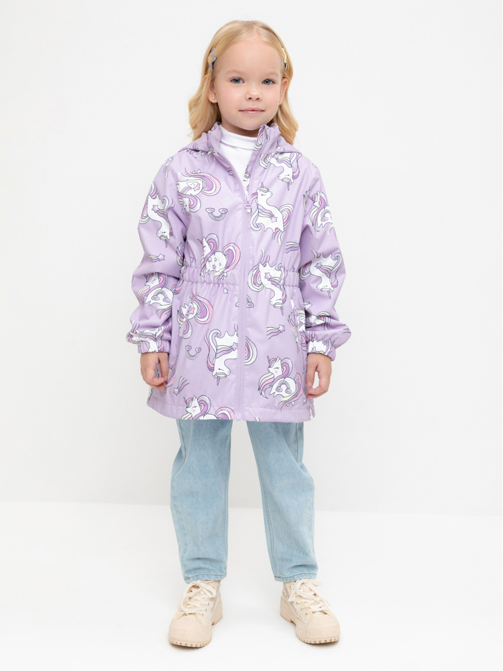 Куртка для девочки, артикул: ВК 32118/н/6 УЗГ, цвет: фиолетовый