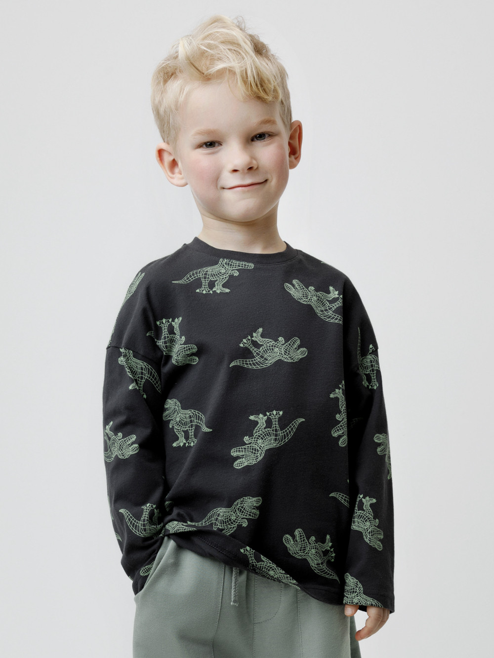 Лонгсливы для мальчика, артикул: КР 302273-1, цвет: темно-серый