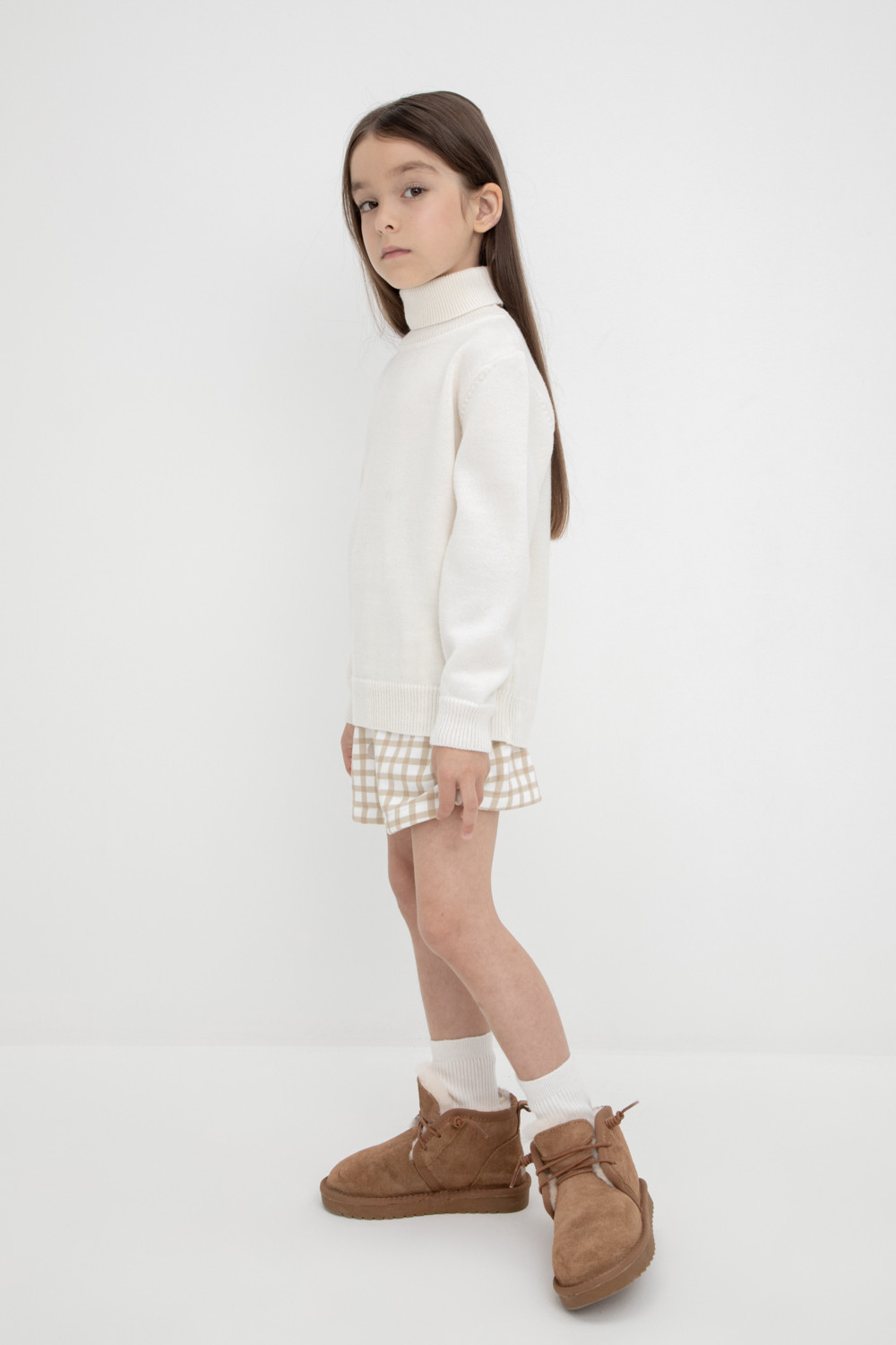 Джемпер для девочки, артикул: КВ 30147/ш, цвет: бежевый