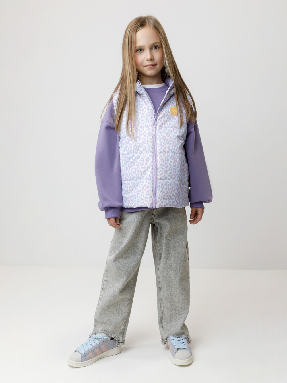 Жилет для девочки, артикул: ВК 35019/н/2 ГР (98-128), цвет: минт