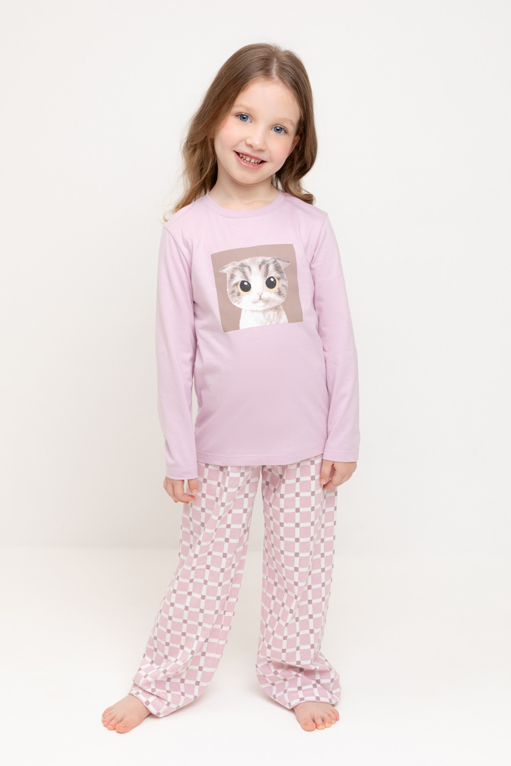 Пижама для девочки, артикул: К 1623, цвет: розовый