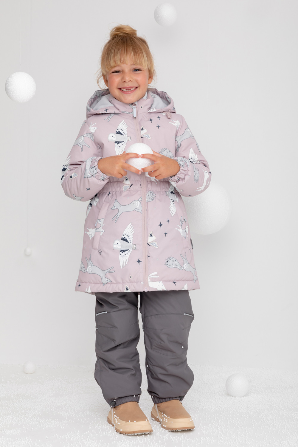 Куртка для девочки, артикул: ВК 38098/н/2 УЗГ, цвет: розовый