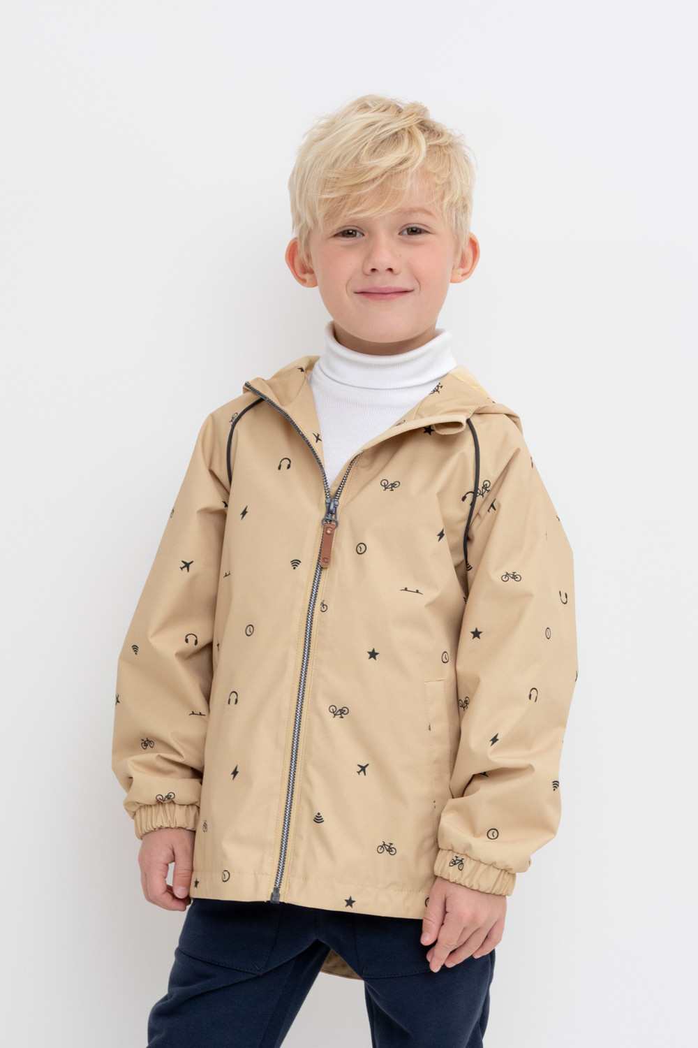 Куртки для мальчика, артикул: ВК 30085/н/4 ГР, цвет: коричневый