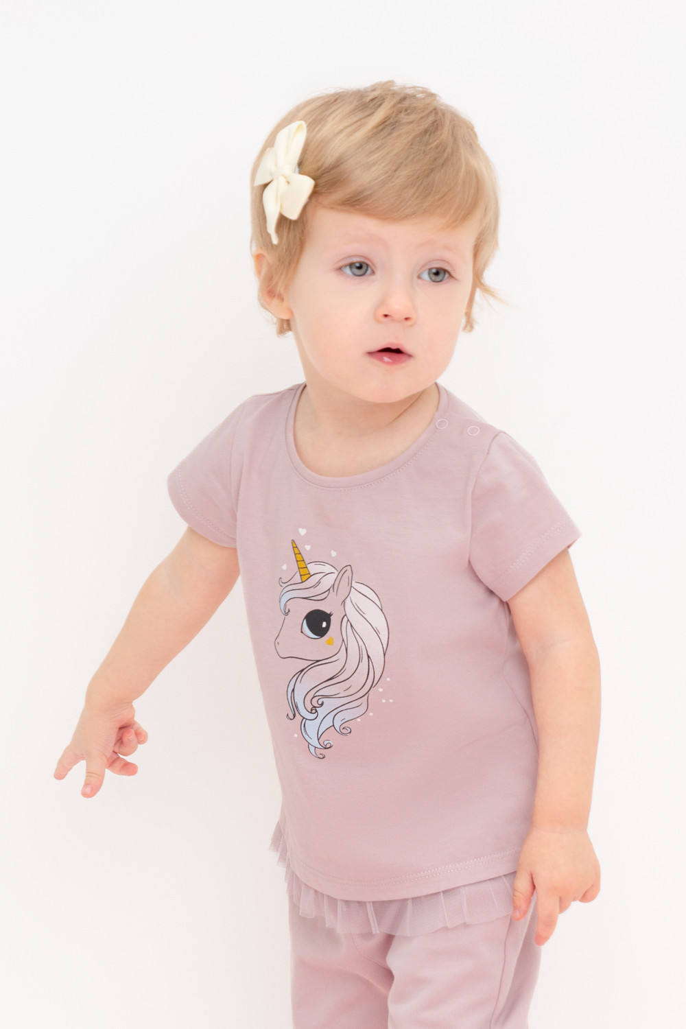 Футболка для девочки, артикул: КР 302321, цвет: розовый