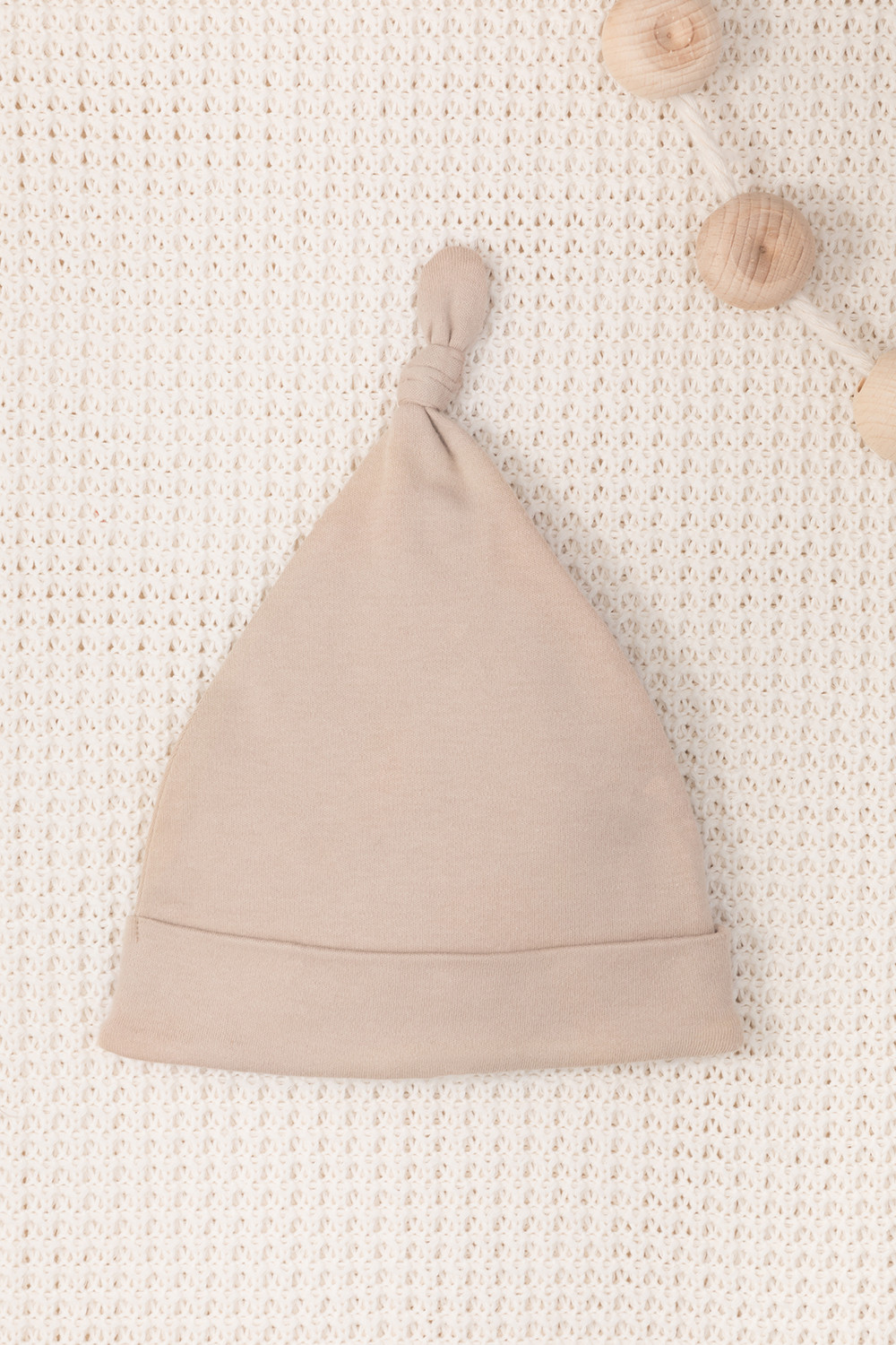 Шапочка ясельная для новорожденных, артикул: К 8036, цвет: светло-бежевый