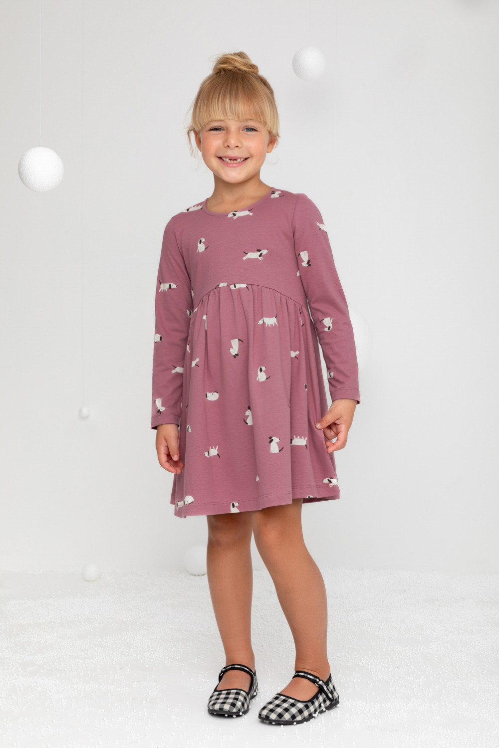 Платье для девочки, артикул: К 5775, цвет: бордовый