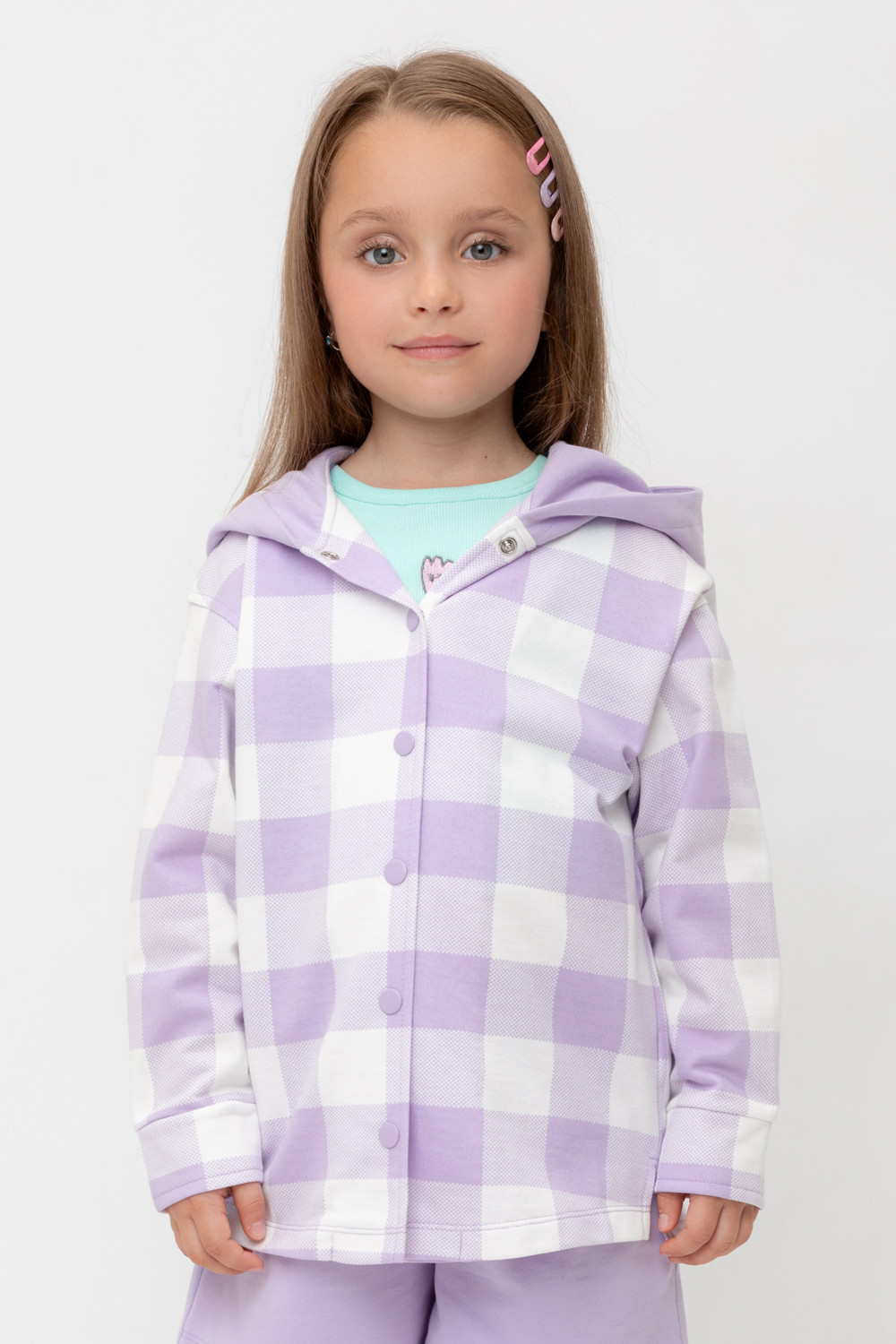 Рубашка для девочки, артикул: КР 302698-1, цвет: фиолетовый