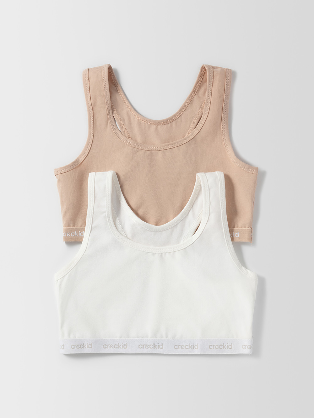 Майки для девочки, артикул: К 1198-2уп, цвет: бежевый