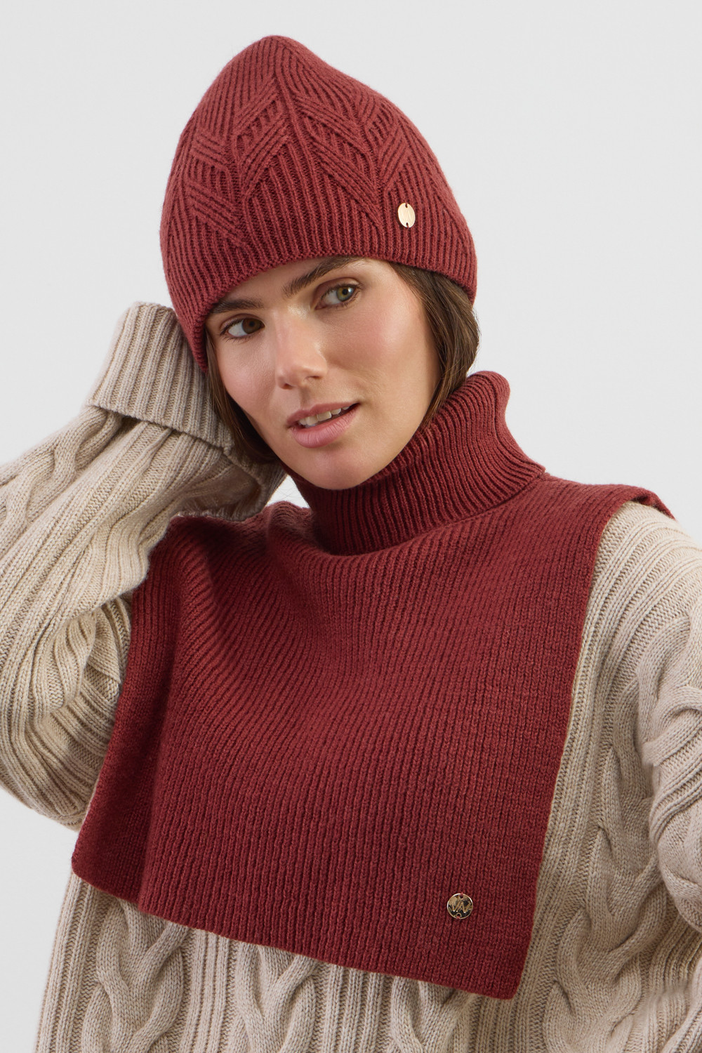 Шапки для мам, артикул: ЕВ 20022/ш, цвет: коричневый