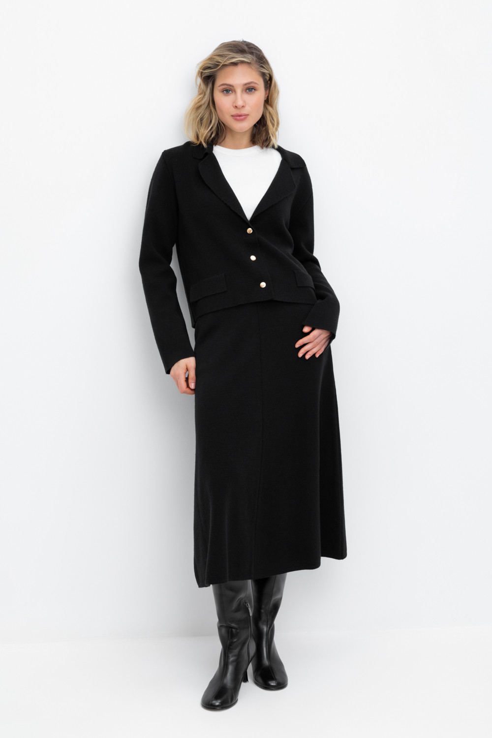 Юбки женские для мам, артикул: ЕВ 737/ш, цвет: черный