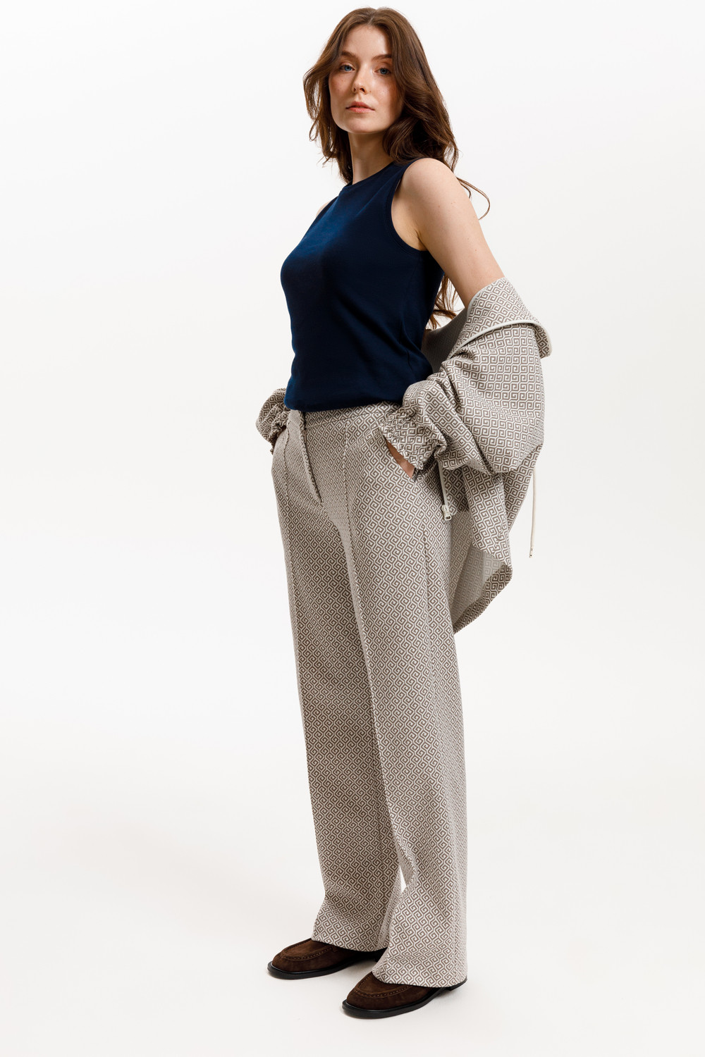 Брюки женские для мам, артикул: ЕВТ 4100, цвет: светло-серый5