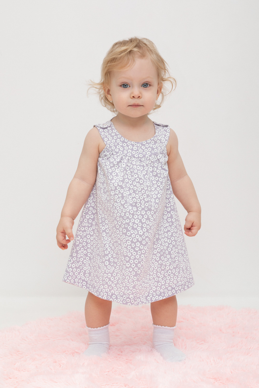 Сарафан для девочки, артикул: КР 5861, цвет: фиолетовый