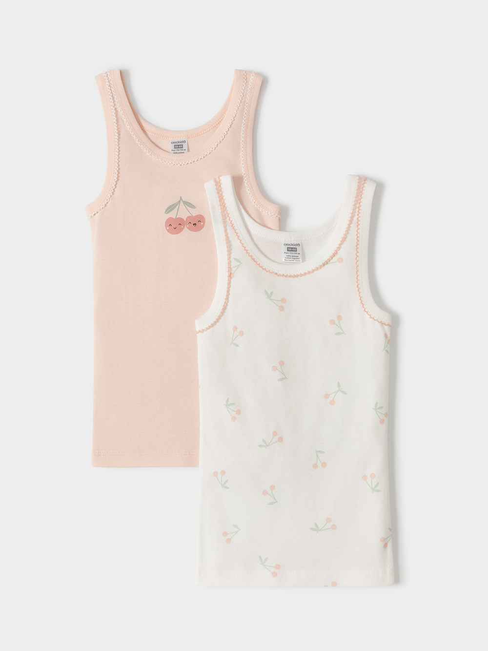 Майки для девочки, артикул: МП 1181-2уп, цвет: светло-розовый