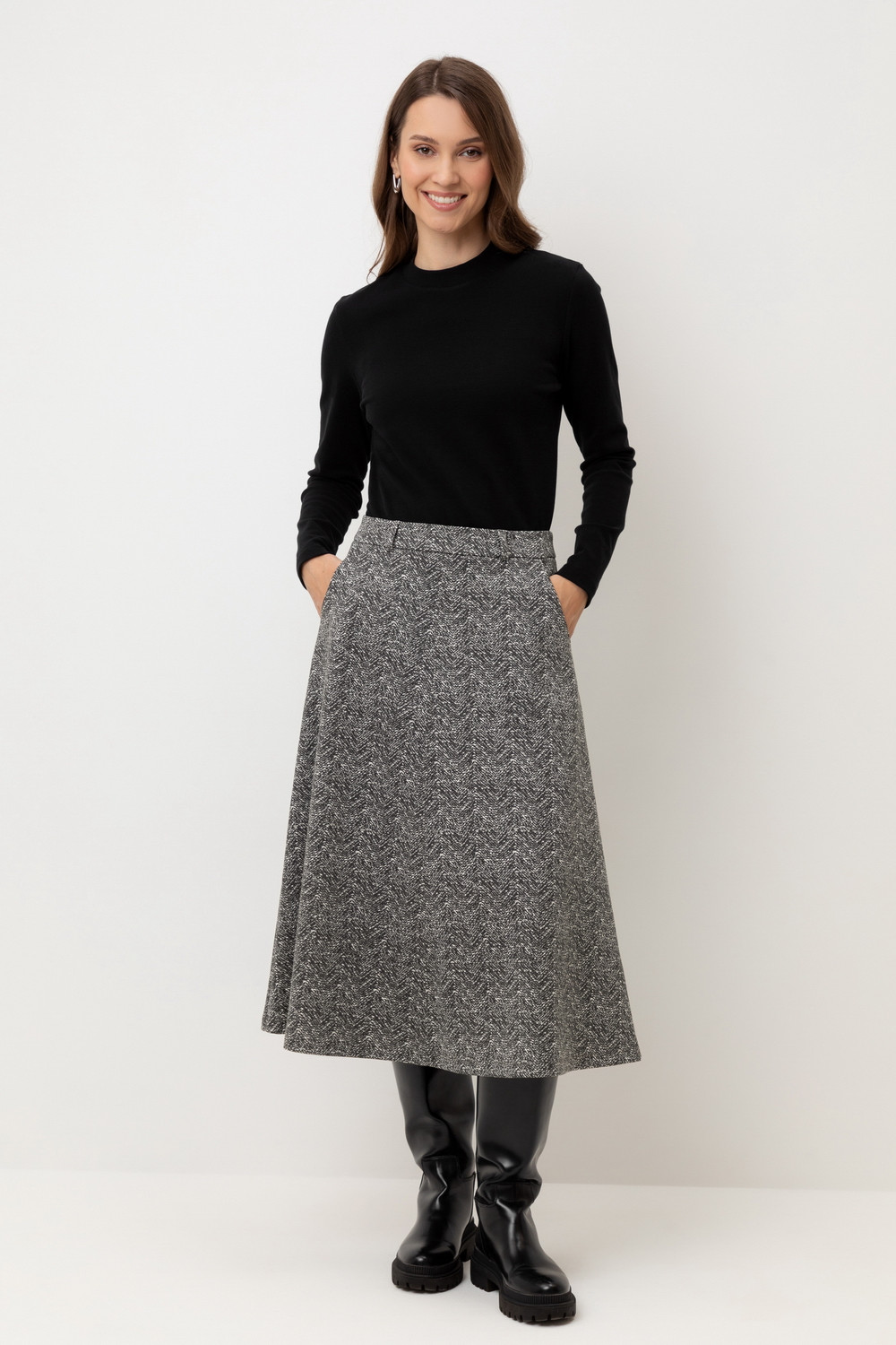 Джемперы женские для мам, артикул: ЕВТ 3330, цвет: черный