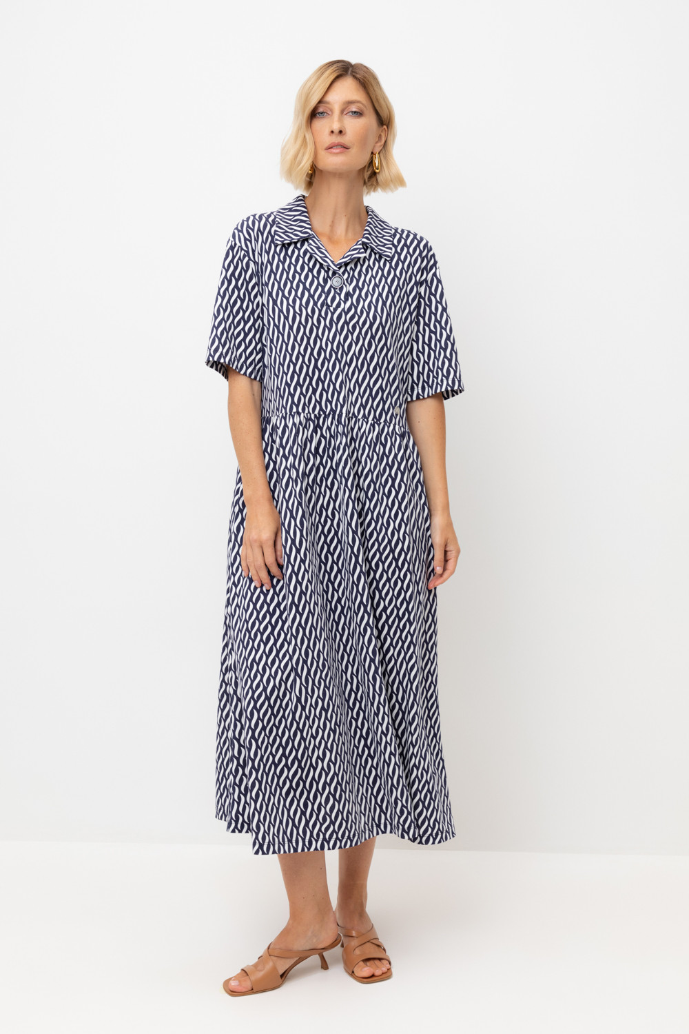 Платья женские для мам, артикул: ЕВТ 5071, цвет: синий