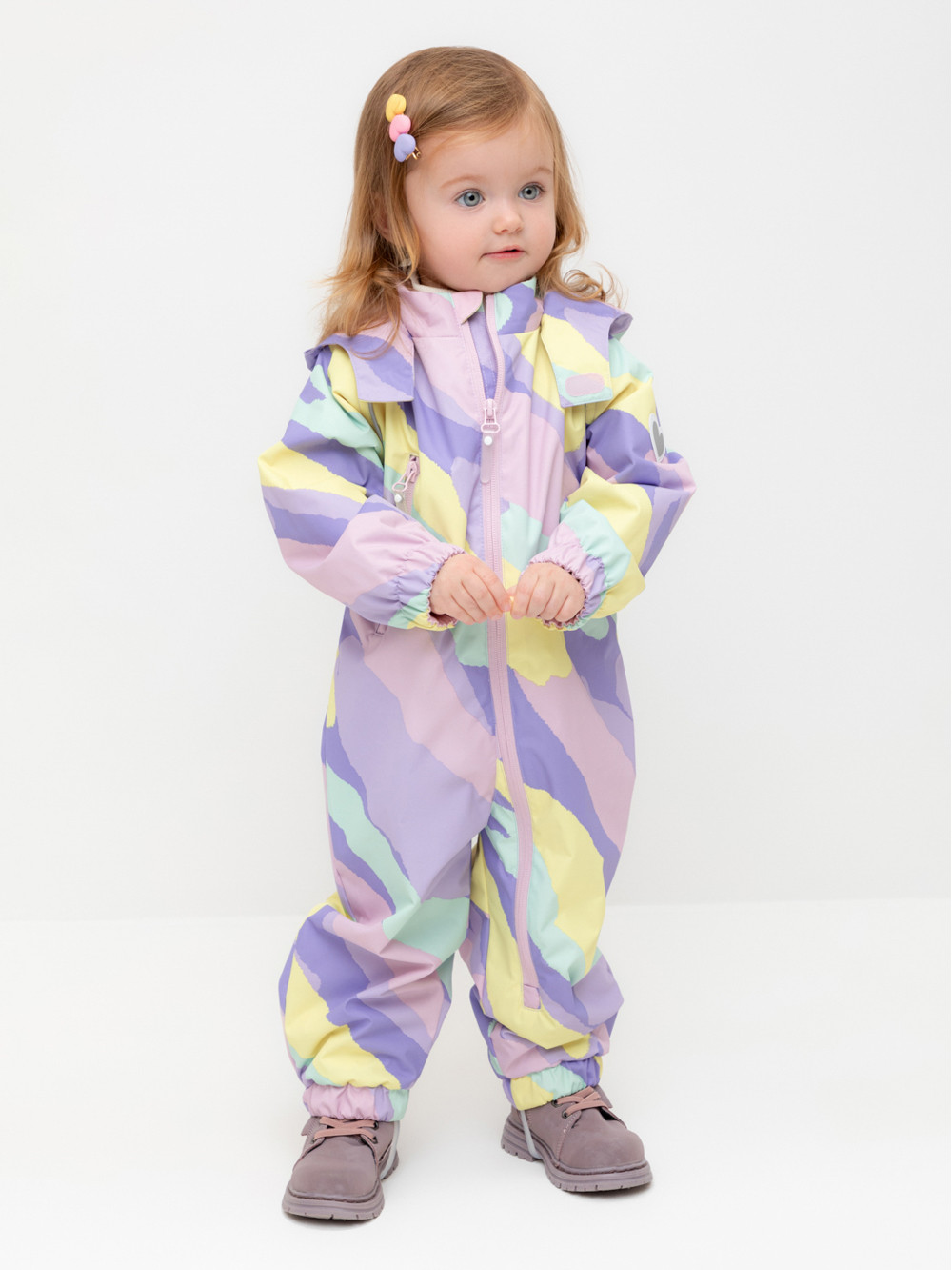 Комбинезоны утепленные для девочки, артикул: ВК 60088/н/17 Ал, цвет: мульти