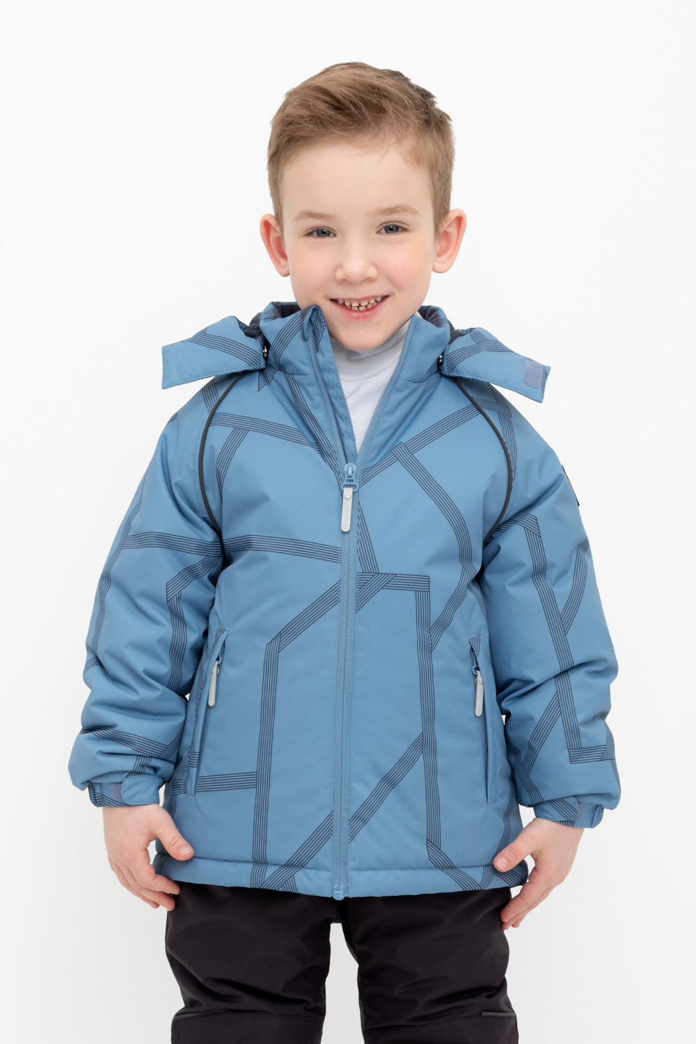 Куртки для мальчика, артикул: ВК 36087/н/6 ГР, цвет: голубой