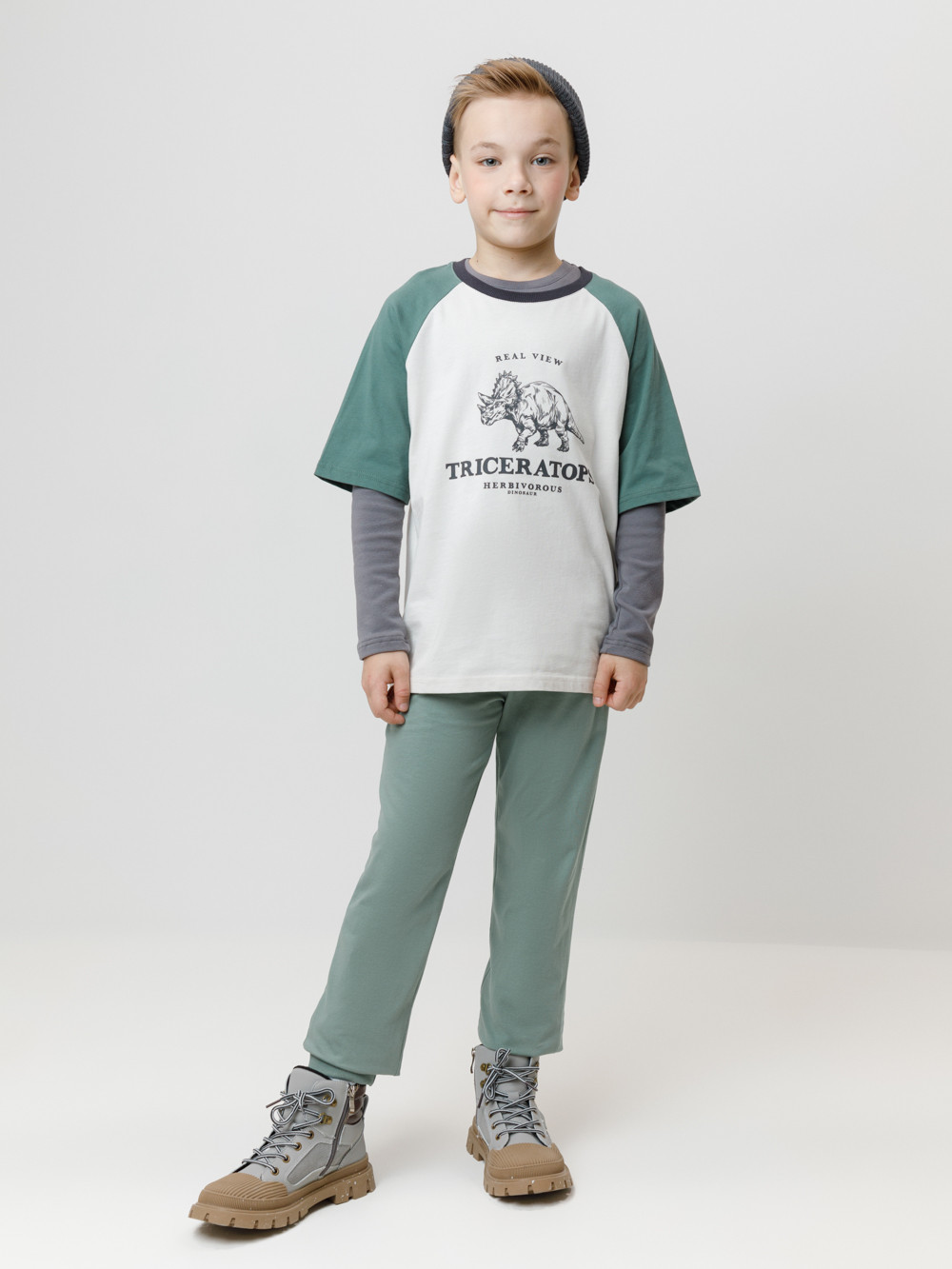 Брюки для мальчика, артикул: КР 400633-1, цвет: зеленый