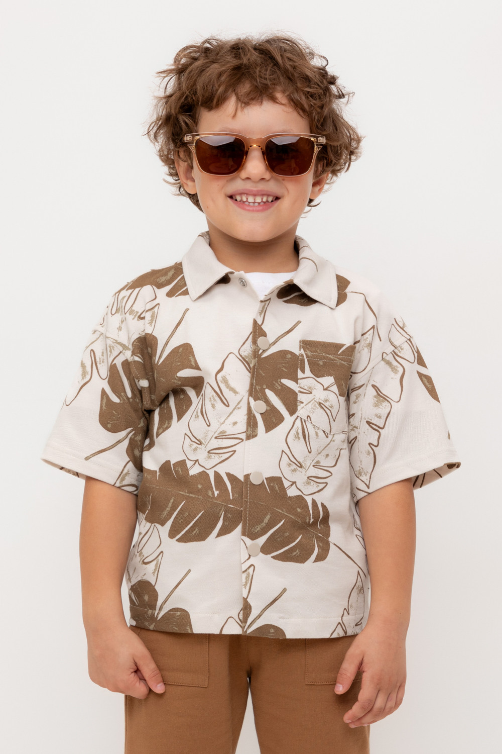 Рубашки для мальчика, артикул: КР 302731-1, цвет: бежевый