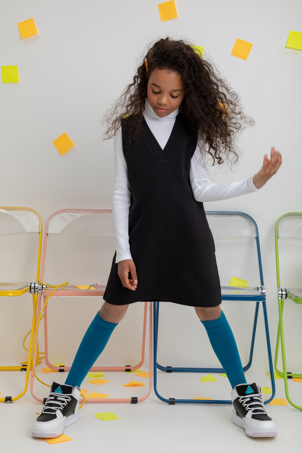 Платье для девочки, артикул: К 5817, цвет: черный