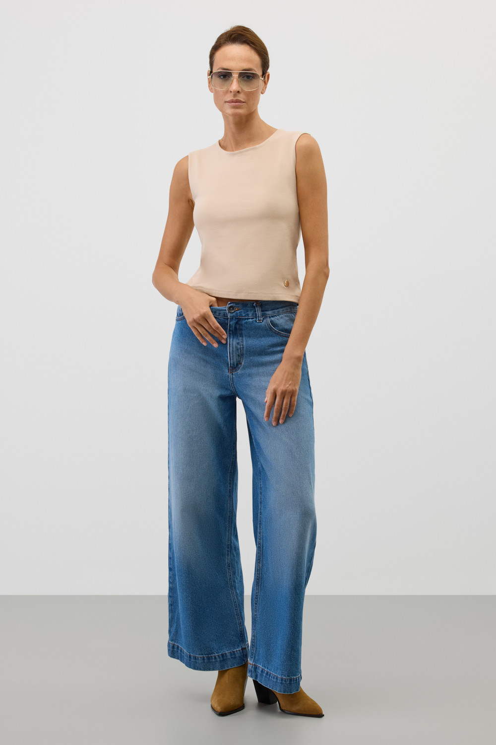 Майки женские для мам, артикул: ЕВТ 3329, цвет: бежевый