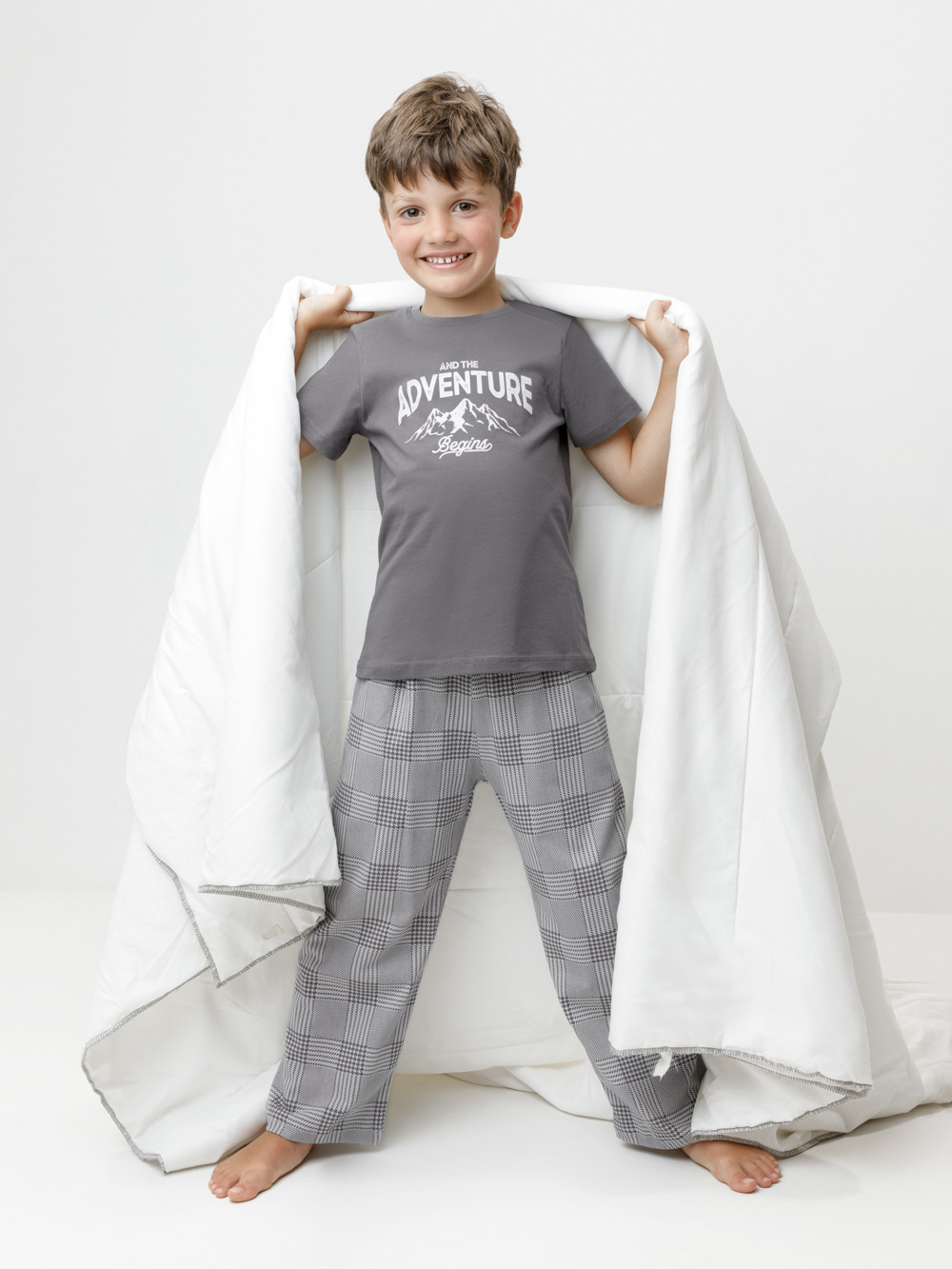 Пижама для мальчика, артикул: К 1599, цвет: темно-серый