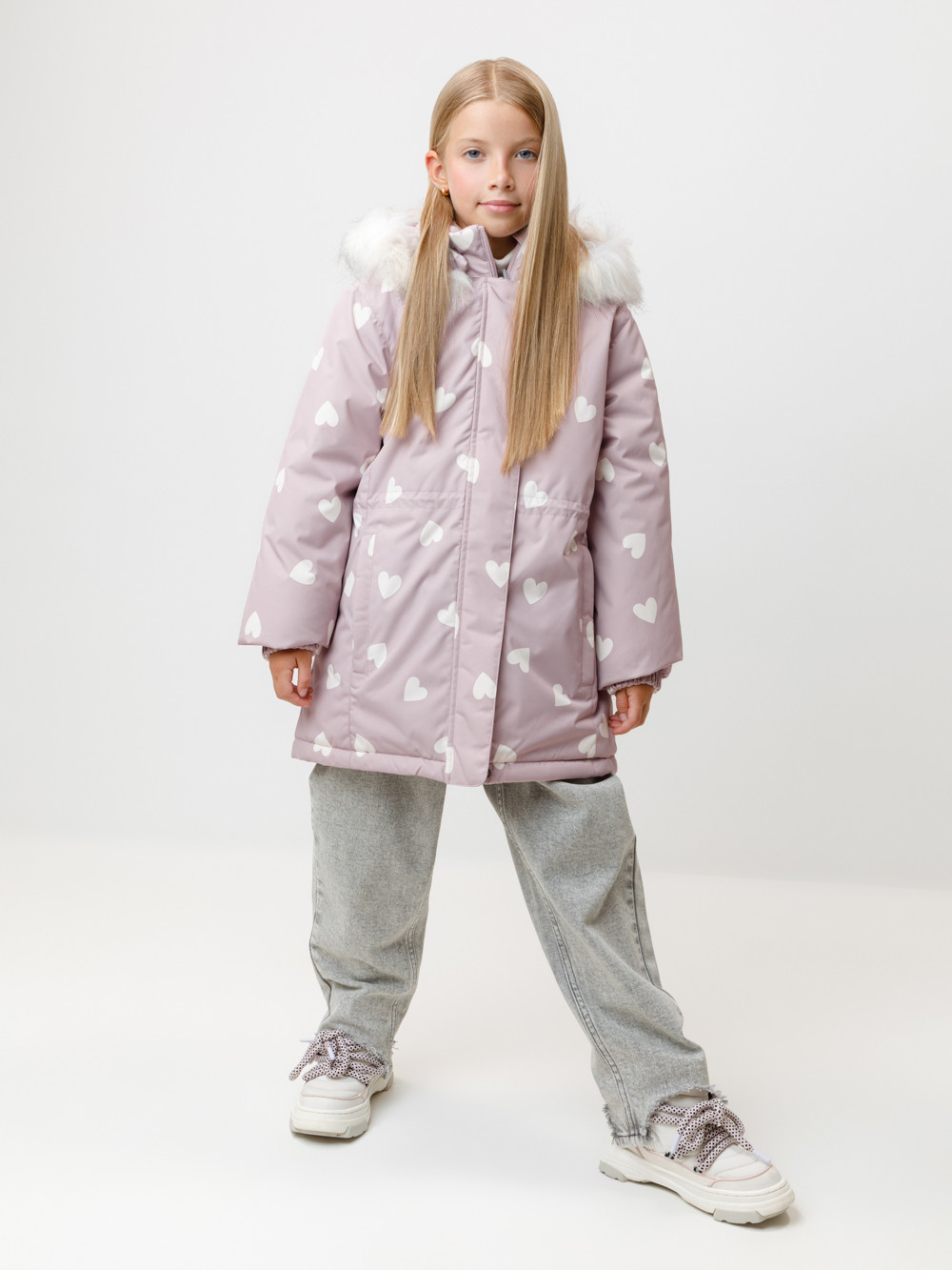 Куртка для девочки, артикул: ВК 38122/н/1 УЗГ, цвет: бежевый