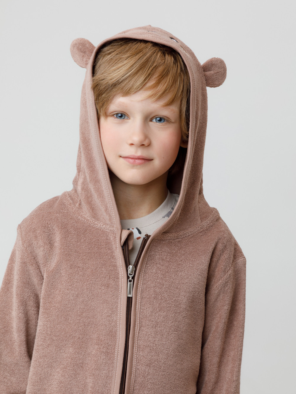 Халат для мальчика, артикул: К 5801, цвет: коричневый