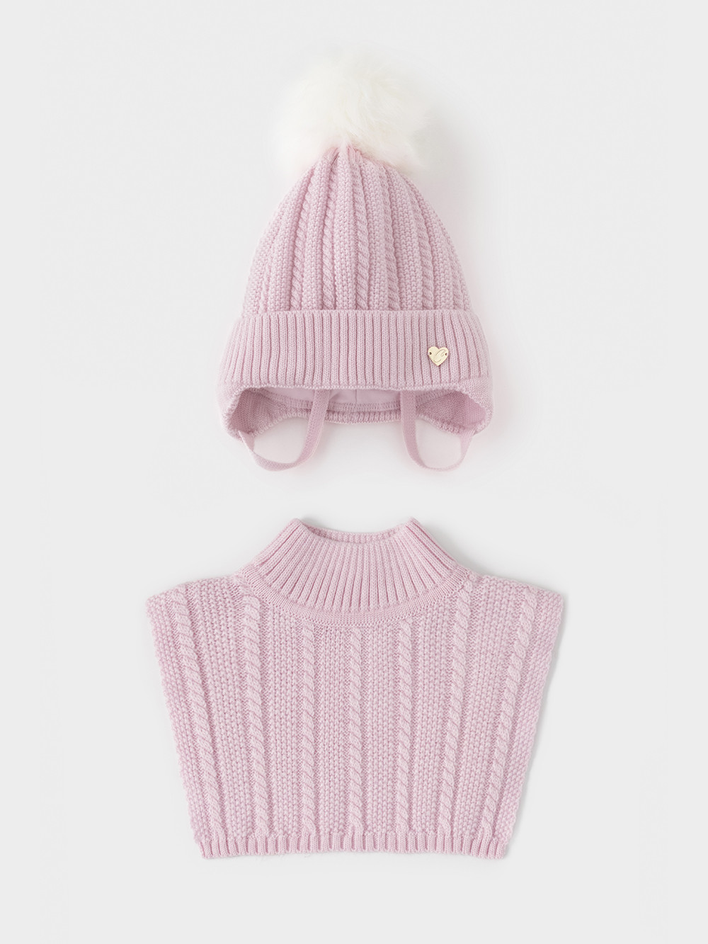 Комплект вязаный для девочки, артикул: КВ 22013/ш, цвет: розовый