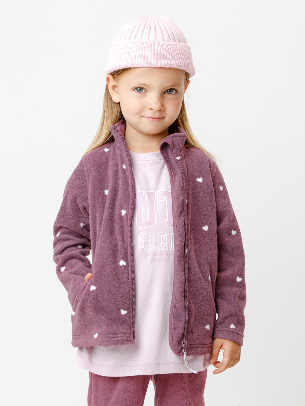 Куртка для девочки, артикул: ФЛ 34025/н/46 ГР, цвет: бордовый