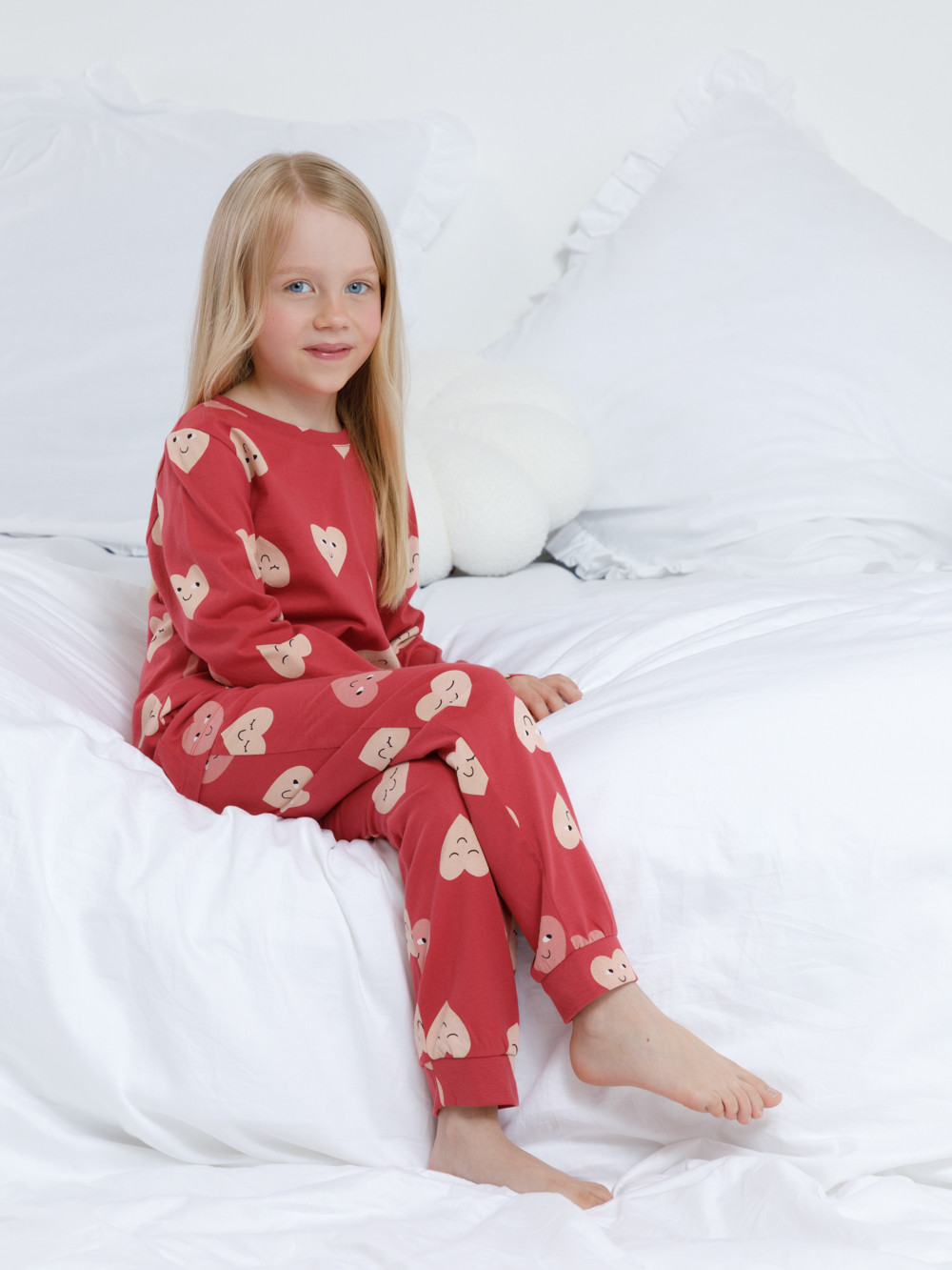 Пижама для девочки, артикул: К 1561, цвет: бордовый