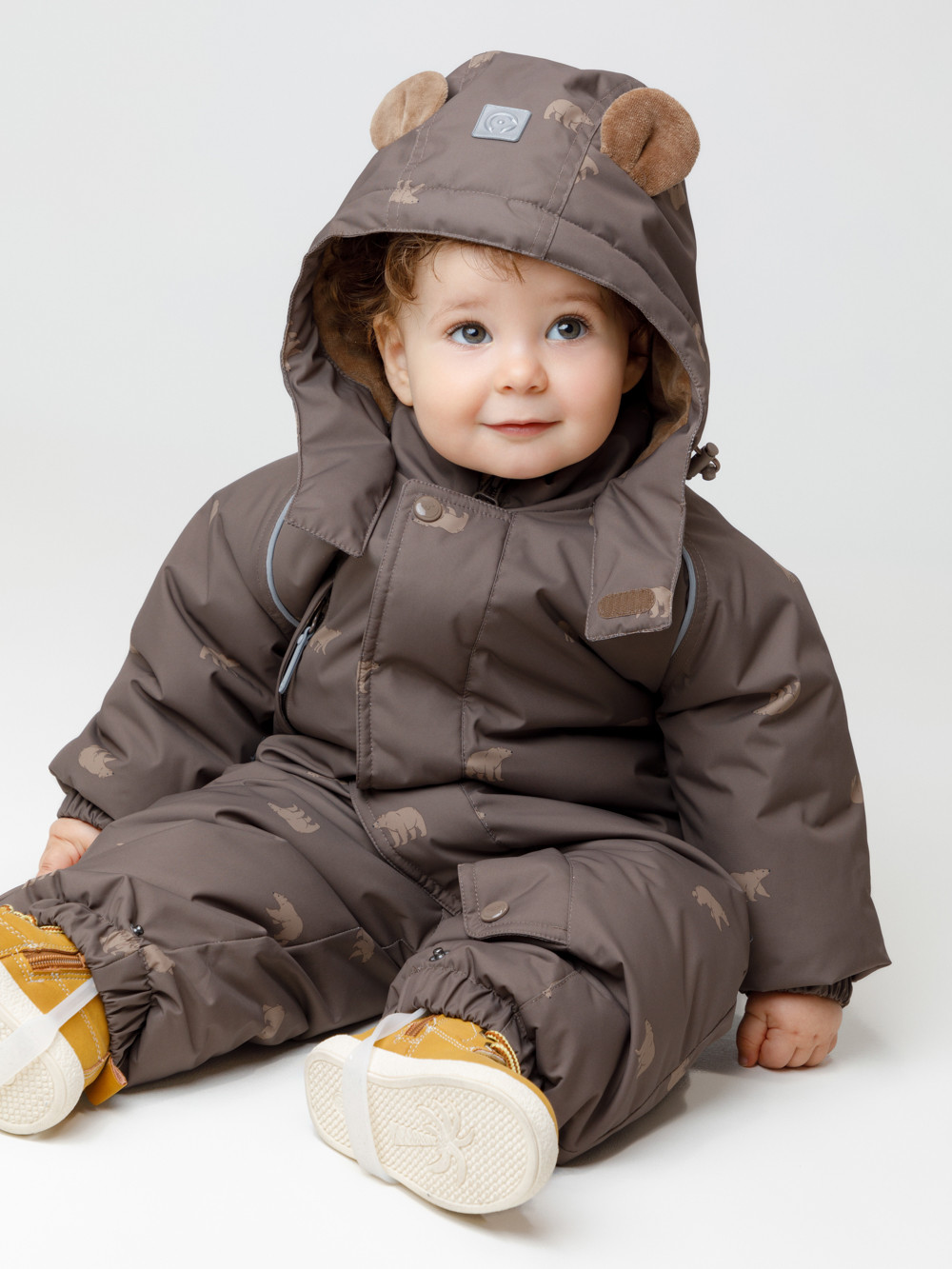 Комбинезоны утепленные для мальчика, артикул: ВК 60133/н/1 УЗГ, цвет: коричневый