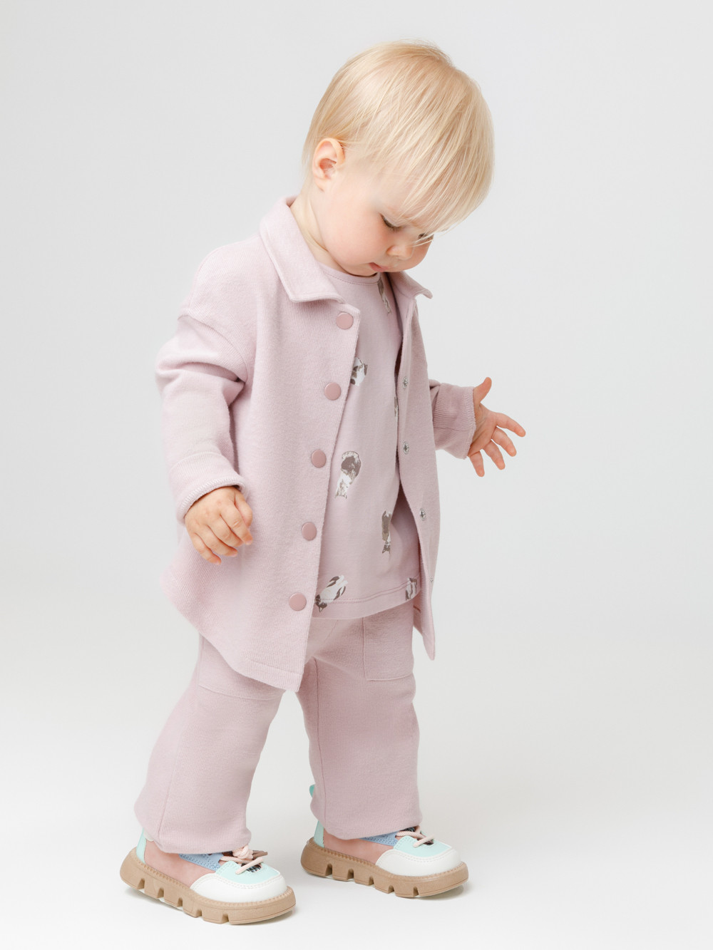 Брюки для девочки, артикул: КР 400843, цвет: розовый